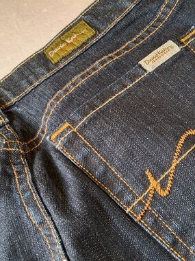 David Kahn Womens Dark Blue Denim Jeans